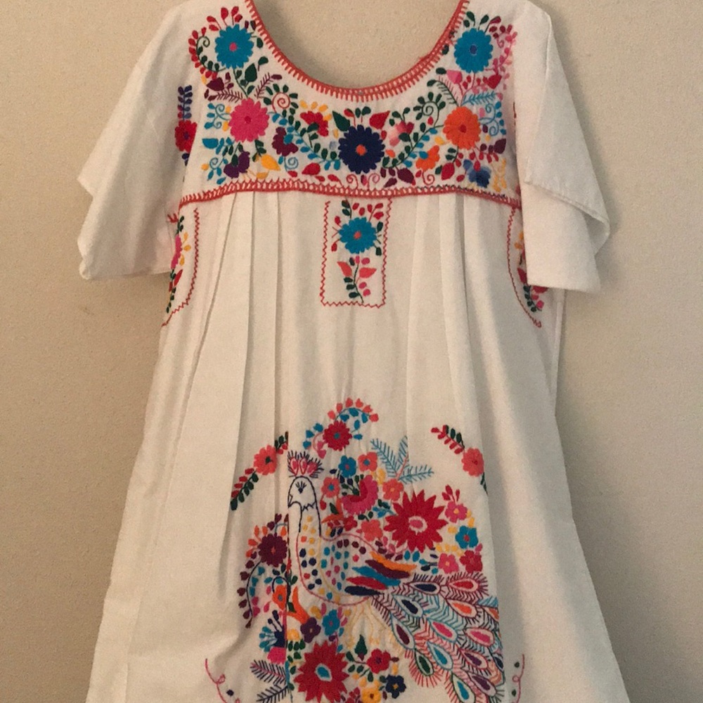 Embroidered Mexican Dress